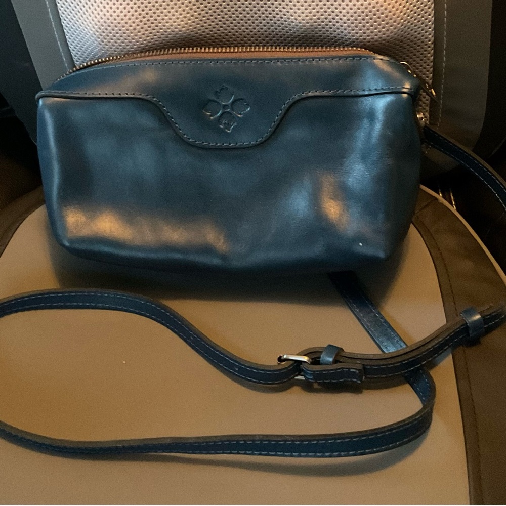 Patricia Nash Navy Blue Leather Crossbody Bag
